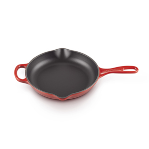 Le Creuset Signature Cerise Cast Iron Skillet with Metal Handle 23cm